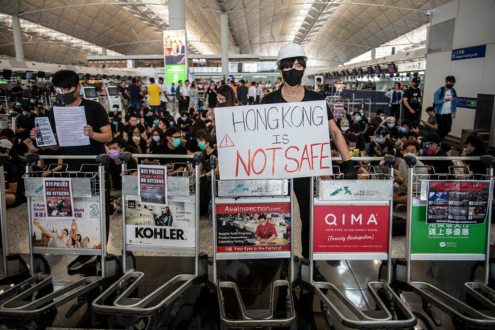 Situasi Demonstrasi di Hong Kong (Sumber: Vernon Yuen/NurPhoto)