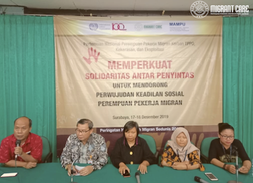 Konferensi Pers - Peringatan Hari Migran Sedunia 2019 di Surabaya