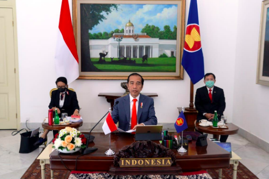 Presiden Jokowi Mengikuti KTT Khusus ASEAN Penanganan COVID-19 (twitter.com/jokowi)